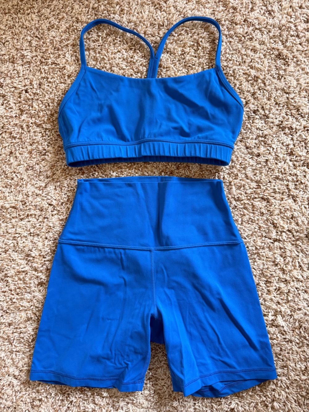 CRZ YOGA Blue Two-Piece Active Set - Vibrant Blue